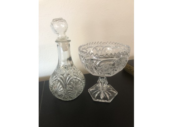 Decanter And Candy Dish