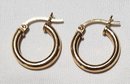 14k Gold Hoop Tube Earrings 1.4 Grams