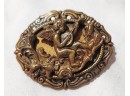 Lot/3 Antique Brooch Some Silver Hand Carved Cameo Cupid Scimitar
