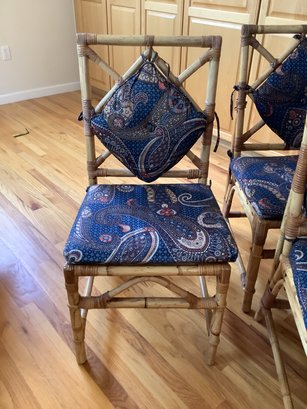 Bamboo/Wicker Dining Chairs (6)