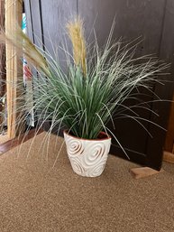 Decorative Pot With Silk Plant