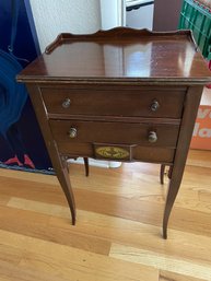 Small Antique Table With Two Drawers (2 Available)