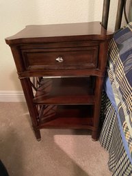 Side Table/Night Stand Wooden With One Drawer And Two Shelves