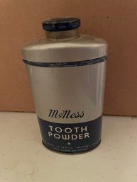McNess Tooth Powder Container Vintage
