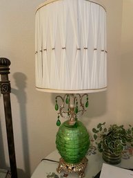 Cool MCM Green Glass Table Lamp