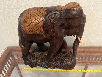 Hand-carved Wooden Elephant