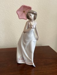 Lladro #7636 'Afternoon Promenade' Lady With Lace Parasol Collector Society