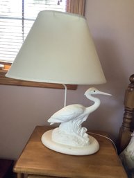 Set Of Vintage Coastal Egret Table Lamps