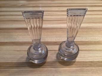 2 Art Deco Glass Perfume Bottles