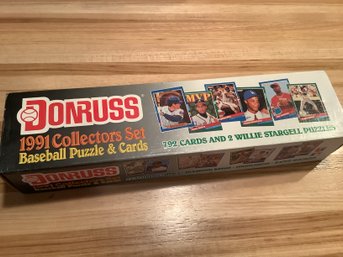 Donruss 1991 Collectors Set Baseball Puzzle & Cards