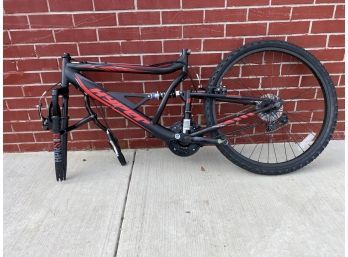Hyper Shocker Mens Mountain Bike, Black/Red, 26inch Wheels