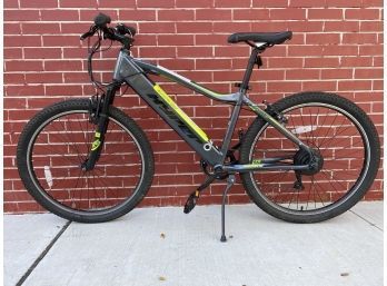 Hyper E-Ride Mountain Bike, 36v, 29in Wheels, Grey/neon