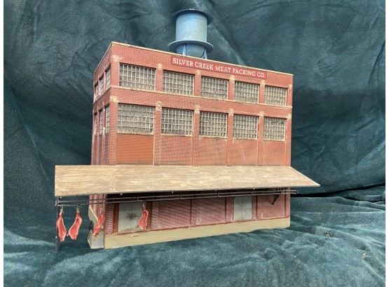 Silver Creek Meat Packing Co. Brick Building Prop For HO Model Train Sets