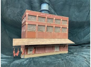 Silver Creek Meat Packing Co. Brick Building Prop For HO Model Train Sets