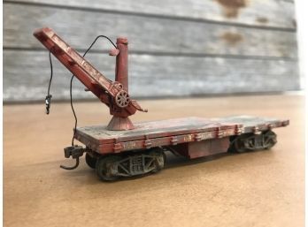Union PAC HO Scale Flatbed With Crane