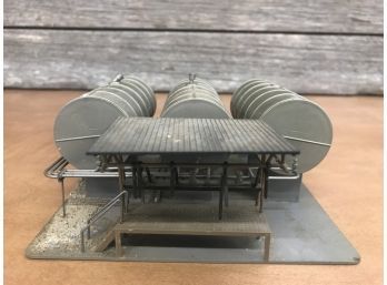 Three HO Scale Chemical Factory Tank Model