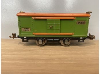 Lionel 805 Box Car Green Orange Original Prewar O Gauge