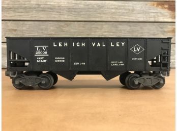 Vintage O-Scale Lionel Black Hopper Lehigh Valley Train Car