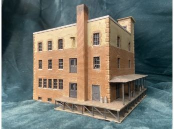 Brick Warehouse Prop For  Model HO Train Set