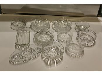 11 Candy Dish Serving Dish Pickle Dish Crystal & Glass With Feet & Without  100 CHIP FREE
