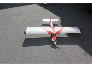 Wood And Mylar Model RC Airplane No Landing Gear