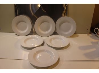Large Porcelana China Soup Dishes Set Of 6 12'overall Diameter