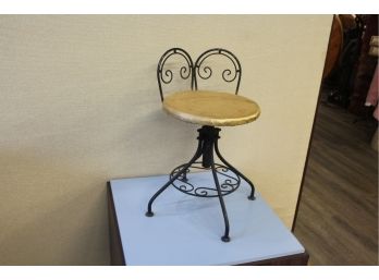 Wrought Iron Vanity Chair Adjustable 13' X 22'