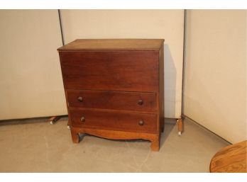 1700s Antique Pine Blanket Chest 2 Drawers 37' X 18' X 40.5'