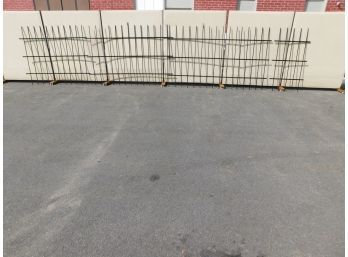 25 Feet Wrought Iron Fence 5 Feet Tall 6' X 17' Squares 5 Sections Of Fence
