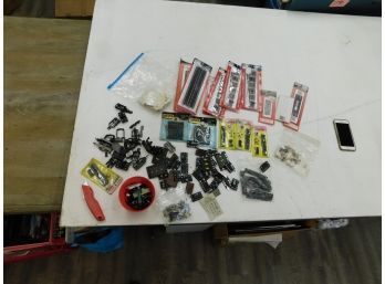 Large Variety Of Train Parts, Truck Parts, Miniatures, Switches And Bearings And Whatever You See In The Pics