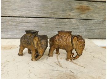 Original C. 1900 Cast Iron Banks Elephants