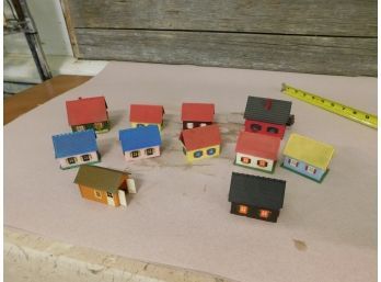 Village Houses And Shed, 11 Pieces