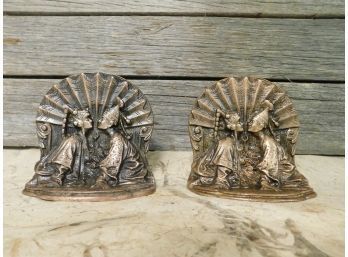Solid Copper Book Ends 5' Wide X 5' Tall Very Heavy