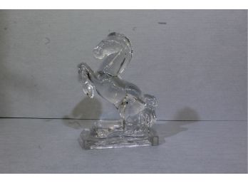 Crystal Horse Bookend 7.75 Tall Mid Century Modern MCM