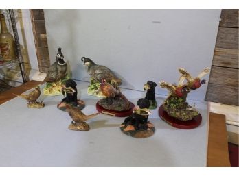 Beautiful Pheasant Hunting Statue And Figurine Collection