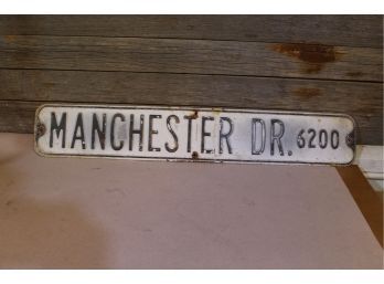 Authentic Road Sign 'Manchester Dr' Not A Replica