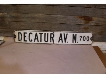 Authentic Road Sign 'Decatur Ave N' Not A Replica