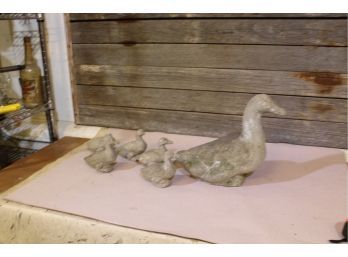 Cement Duck And 5 Ducklings Largest Is 12' X 12'