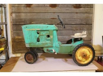 Vintage John Deere Kids Riding Tractor, Car Is Solid Diecast 36' X 20.5' And To The Seat Is 13.5'