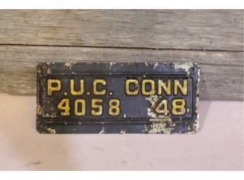 1948 Connecticut License Plate