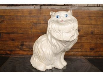 Ceramic Iridescent Cat 14 1/2' Tall