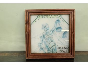 Vintage Print On Glass Metallica 7' X 7'