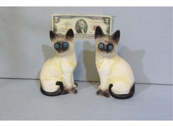 Pair Of Ceramic Siamese Cats