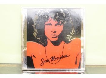 Vintage Print On Mirror Jim Morrison Early 1970s 12 1/2' X 12 1/2'
