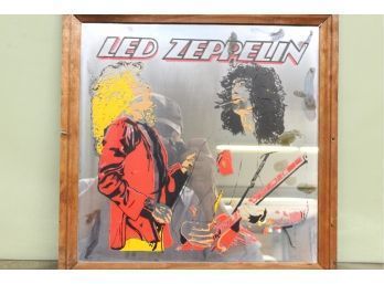 Vintage Print On Mirror Led Zeppelin  12' X 12'