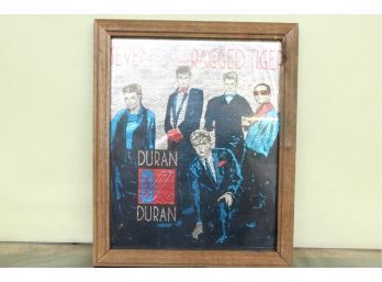 Vintage Foil Print On Glass Duran Duran 9' X 11'
