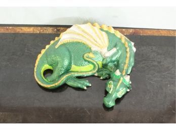 Green Ceramic Iridescent Dragon 11' X 3'