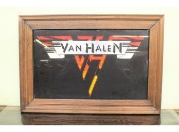 Vintage Reflective Print On Glass Van Halen  17' X 11'