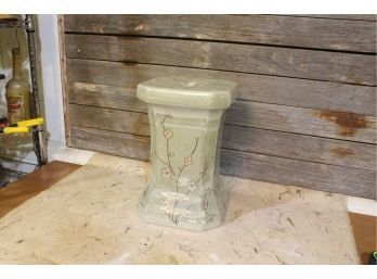 Heavy Glazed Porcelain Plant Stand 16' Tall 10' X 10' Square