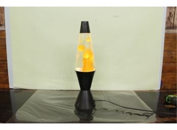 Vintage Genuine Lava Lamp Yellow  16 1/4' Tall